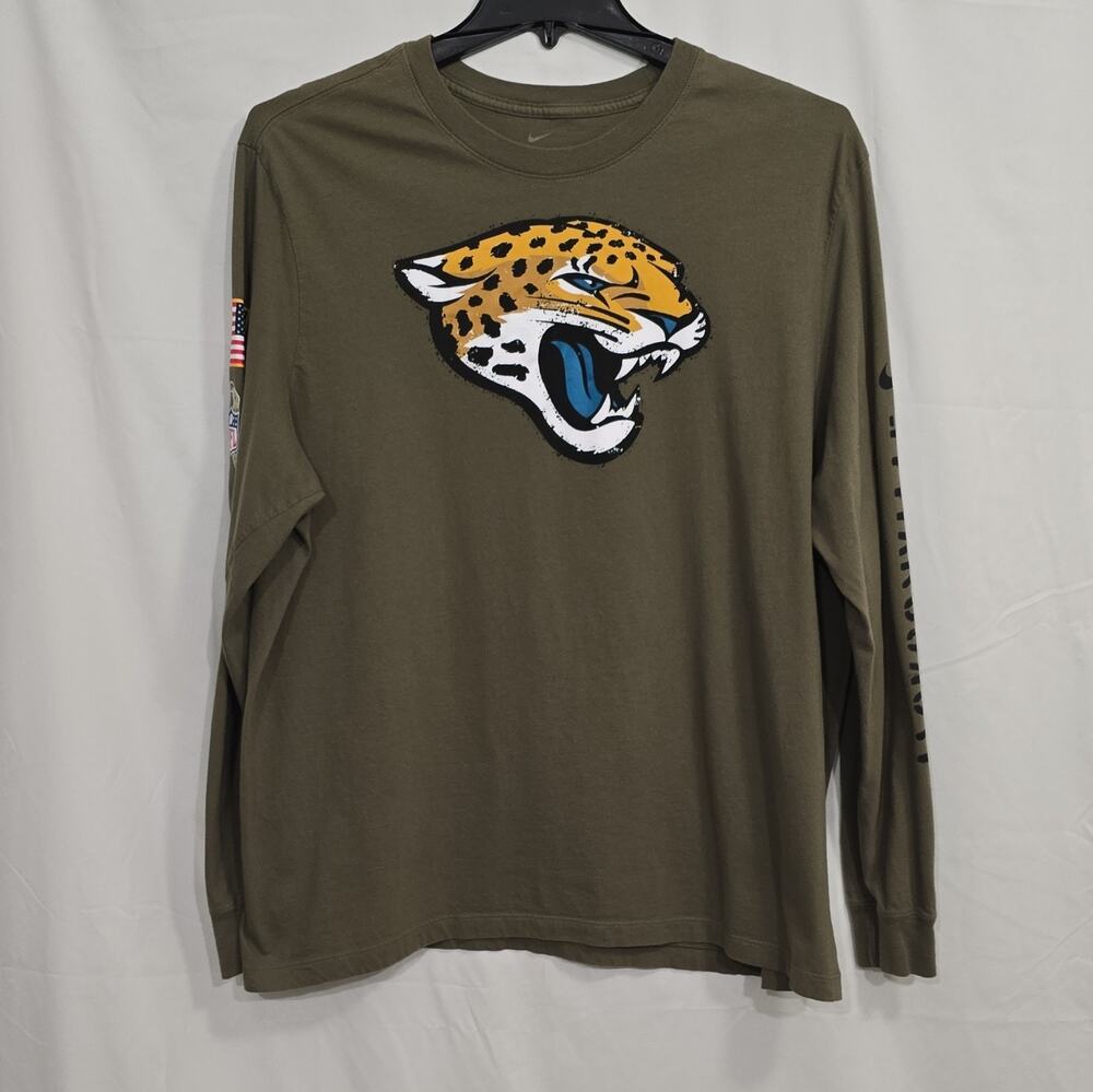 Nike Mens XXL Jacksonville Jaguars NFL Salute To Service Green Long Sleeve Tee
